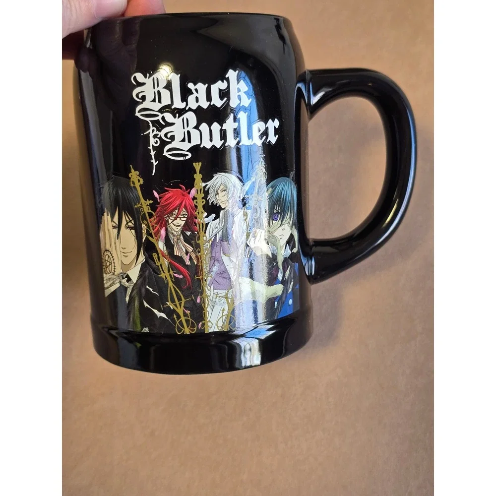 Black Butler Anime Ceramic Beer Stein Mug Sebastian Ciel Grell Undertaker 2015 - Picture 10 of 13
